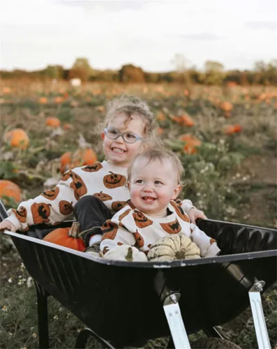 Miniatura 31 de Ropa de Halloween para bebé niña, sudadera con estampado de calabaza, mameluco de burbujas, lindo traje de Acción de Gracias de otoño