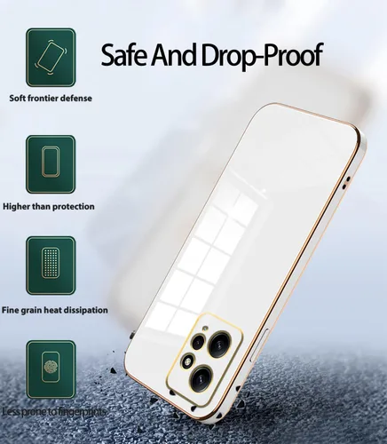 Miniatura 6 de Compatible con Redmi Note 12 4G Funda Silicona Rosa, Chapado para Xiaomi Redmi Note 12 4G Funda de teléfono a prueba de golpes Funda delgada y suave