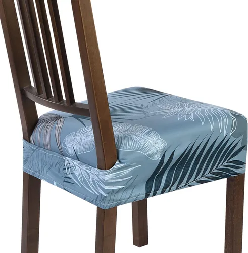 Miniatura 20 de SearchI Juego de 6 Fundas de Asiento para Sillas de Comedor Elásticas, Fundas de Asiento Suave Extraíbles y Lavables para Sillas de Comedor, Flor
