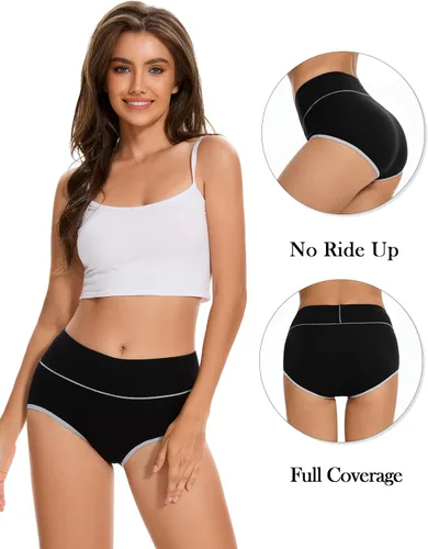 Miniatura 2 de Migbean Paquete de bragas de algodón para mujer, paquete de ropa interior de algodón para mujer, talla grande, ropa interior de algodón 25