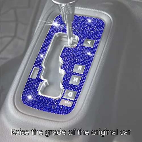 Miniatura 7 de Zufoty Bling Cubierta del Marco de la Caja de Cambios Adhesivo Decorativo, Adhesivo Decorativo del Panel de Cambios, Accesorios Interiores de Coche