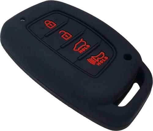 Miniatura 4 de 2 piezas de silicona 4 botones funda para llavero remoto sin llave compatible con Hyundai Elantra Sonata Tucson 2019, 2018, 2017, 2016, 2015, 2014