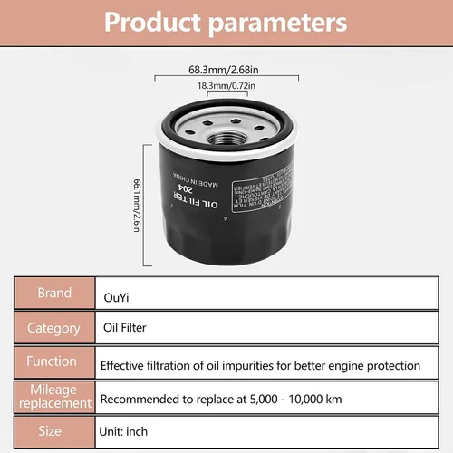 Miniatura 2 de OuYi Filtro de aceite compatible con Honda Goldwing 1800 GL1800 NC700X NC750X RC51 ST1300 VFR800 VFR1200X VT1300 Shadow 750 VTR1000 VTX 1300 1300C