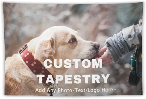 Miniatura 2 de AXKEUDO Regalos para la familia, tapiz personalizado con cualquier foto, telón de fondo para colgar en la pared como arte de pared, recuerdos Diseño