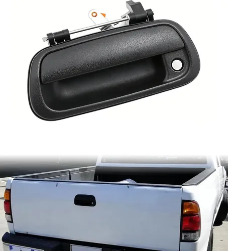 Manija de puerta trasera Tundra resistente con orificio de cerradura compatible con Tundra 2000-2006, manija de pestillo de puerta trasera mejorada