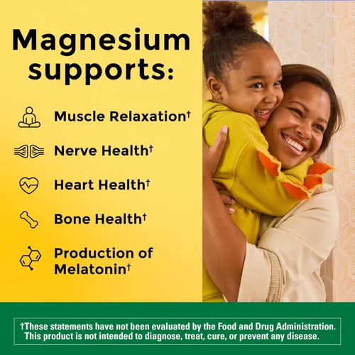 Miniatura 2 de Nature Made Óxido de magnesio 250 mg, suplementos de magnesio para hombres y mujeres, apoyo para la salud muscular, corazón, huesos y nervios, 100