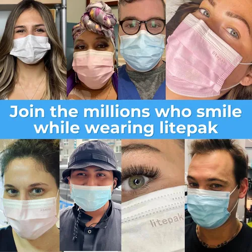 Miniatura 4 de Litepak 2,000 mascarillas desechables - Cubrebocas transpirable para el hogar y la oficina