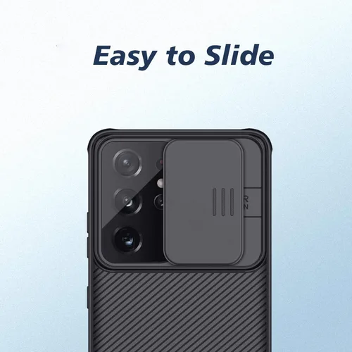Miniatura 4 de IMLUCKIES Funda para Samsung Galaxy S21 Ultra con cubierta de la cámara, parte trasera de PC dura y parachoques suave, protector y ajuste delgado