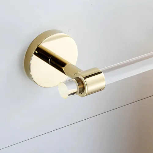 Miniatura 12 de SHUNLI Juego de accesorios de baño 4 piezas montadas en la pared, toallero+soporte para toallas de mano+soporte para papel higiénico+gancho, latón