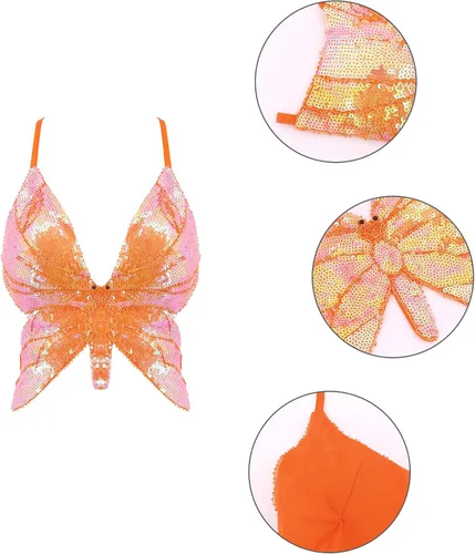 Miniatura 5 de Mocure - Blusa de tirantes con lentejuelas brillantes para mujer