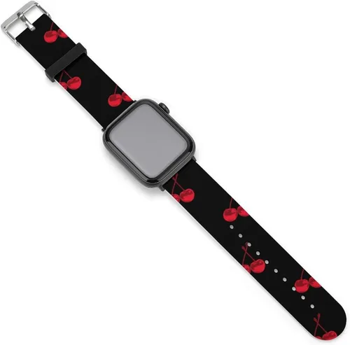 Miniatura 18 de Correa de reloj de silicona suave compatible con Apple Watch para hombres/unisex/jóvenes compatible con Iwatch Series 5/4/3/2/1, Happy Camper