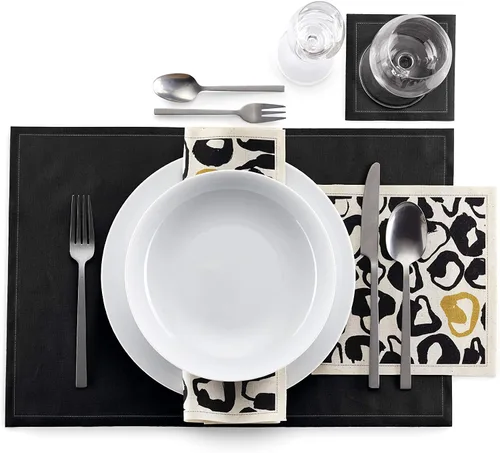 Miniatura 4 de MY DRAP Formal Food - Servilleta de almuerzo de algodón reciclado, estampado animal, 12 unidades por rollo