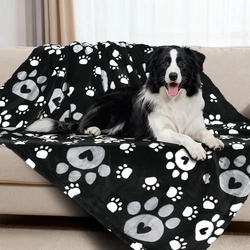 Miniatura 17 de Rezutan Mantas para Perros Grandes, Mantas de Franela para Perros y Gatos Lavables, Suave Manta para Mascotas y Funda para Jaula de Perro, Lindo