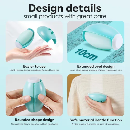 Miniatura 3 de Rodillo de pelusas de gel lavable y reutilizable para el pelo de las mascotas, mini removedor de pelo de mascotas para ropa, lavandería, piel pelada