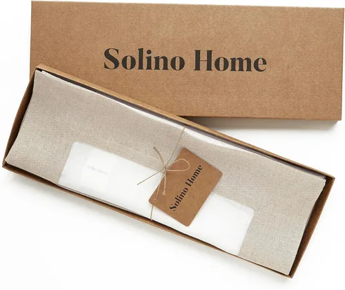 Miniatura 4 de Solino Home - Juego de 4 manteles individuales Contempo de 100 % lino puro, 14 x 19 pulgadas, color natural