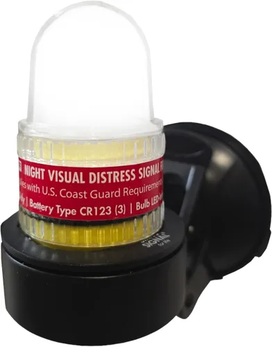 Miniatura 8 de Sirius Signal A-1001 SOS - Señal de socorro LED 3 en 1 con mini baliza individual, blanco e infrarrojo, aprobado por USCG, incluye soporte de Blanco