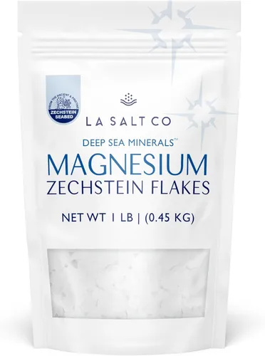 LA SALT CO Deep Sea Minerals - Escamas de baño de magnesio, Zechstein en el interior, alternativa de baño natural a la sal de Epsom | Baño de cuerpo
