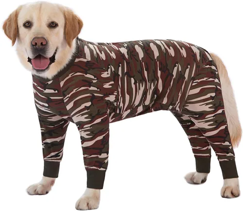 Miniatura 12 de Traje de recuperación para perros grandes y medianos después de la cirugía, mameluco antilameduras suave y transpirable para perros, alternativa al