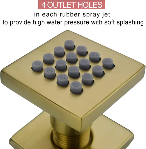 Miniatura 4 de Chorro de ducha con atomizador de cuerpo de latón, rociador lateral de masaje de alta presión, sistema de spa, juego de ducha ajustable montado