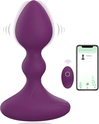 Vibrador de enchufe anal, masajeador de próstata, juguetes masculinos, masturbador femenino de vibración de 10 frecuencias, control remoto y