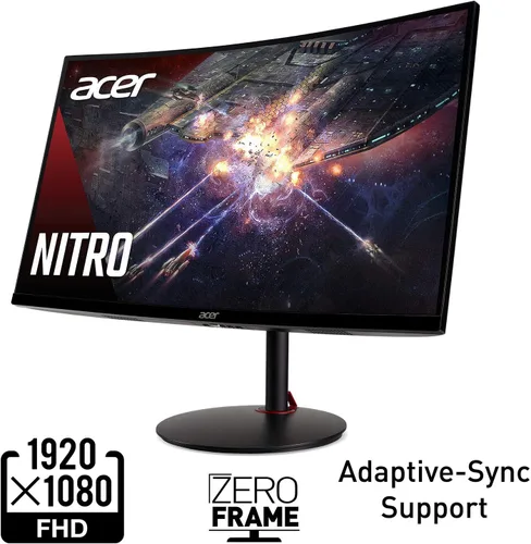 Miniatura 2 de Acer Nitro XZ270 Xbmiipx 27" 1500R Curvo Full HD (1920 x 1080) VA Zero-Frame Monitor de Gaming con Sync Adaptativo, Frecuencia de Actualización