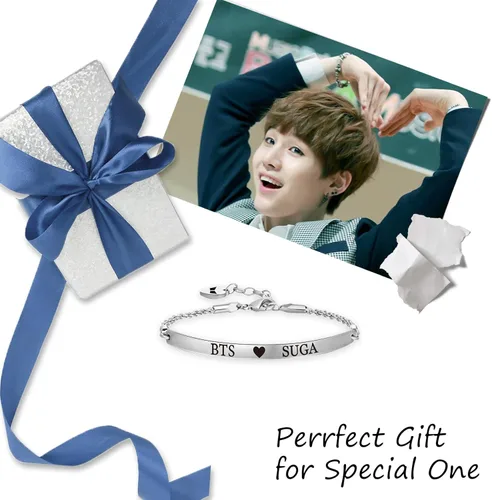 Miniatura 6 de Eigso KPOP Bangtan Boys Bracelet Love Yourself Chain Bracelet SUGA JIN JIMIN V JHOPE RM JK KPOP Army Fans Gifts KPOP Army Korean Group ARMY Gift