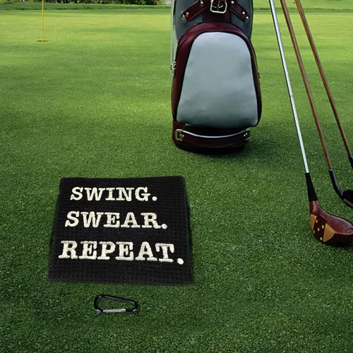 Miniatura 5 de Toalla de golf divertida, Best PAPA by Par, regalos de golf para hombres, accesorios de golf para hombres, toallas bordadas para bolsas con clip