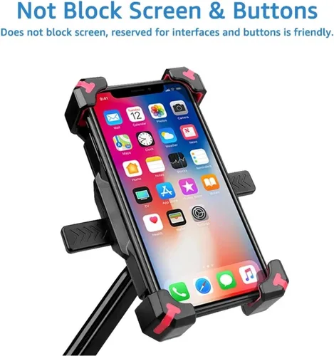 Miniatura 5 de Soporte genérico para móvil para bicicleta, universal, para scooter, espejo retrovisor, teléfono celular a la moda (negro A)