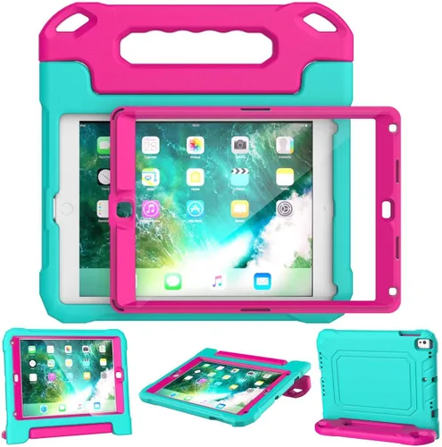 Miniatura 13 de SUPLIK Funda para niños para iPad de 5ª/6ª generación (9.7 pulgadas, 2017/2018), iPad Air 1 y Air 2 y Pro 9.7 Funda con protector de pantalla, Verde
