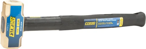 Miniatura 7 de Estwing Martillo de trineo de latón de 2.5 libras para uso en metalurgia/automoción/minería, cabeza bloqueada de acero, mango indestructible de 12