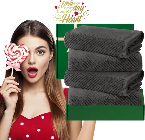 Miniatura 125 de VOOVA & MOVAS Toallas de mano blancas - 100% algodón Ligeras Gruesas Secado rápido Suaves Absorbentes, paquete de 4 piezas grandes de 18