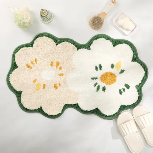 Miniatura 8 de Alfombra de baño ultra absorbente, de microfibra gruesa y resistente, esponjosa, lavable a máquina, alfombra de baño antideslizante para baño