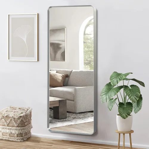 Miniatura 12 de NicBex Espejo de tocador de baño de 32 x 22 pulgadas, espejo de pared con marco de aleación para tocador de baño, dormitorio, pasillo y decoración