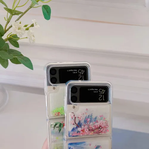 Miniatura 4 de Funda para Samsung Galaxy Z Flip 3 con purpurina para niñas y mujeres, funda transparente de TPU suave de TPU para Samsung Galaxy Z Flip 3 5G 2021