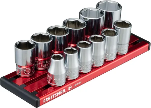 Miniatura 11 de CRAFTSMAN Serie V Juego de zócalos, SAE profundo, unidad de 3/8 pulgadas, 12 piezas (CMMT17360V)