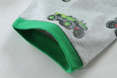 Miniatura 7 de Little Hand Pijamas para niños pequeños, diseño de camión y dinosaurio, pijamas de verano para niños, conjuntos cortos de 2 a 7 años