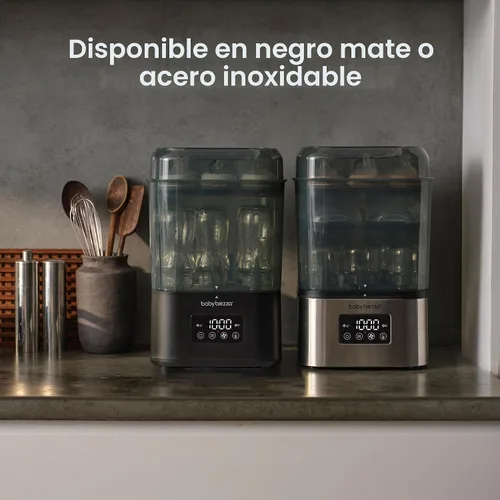 Miniatura 10 de Baby Brezza Esterilizador de biberones SuperQuick de 10 minutos + secadora, gran capacidad de 8 botellas, desinfección al vapor, ajuste universal