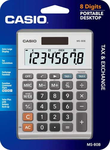 Miniatura 3 de Calculadora de escritorio Casio MS-80B de funciones estándar