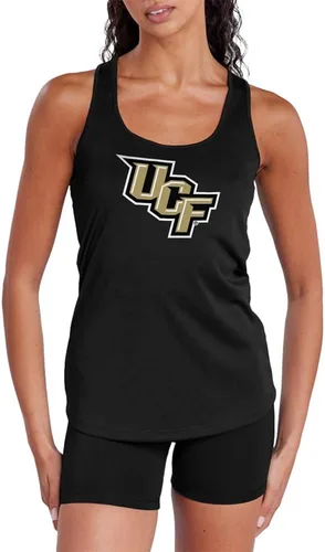Miniatura 98 de Camiseta deportiva sin mangas oficial de NCAA Collegiate para mujer, con espalda cruzada, colección con logotipo primario