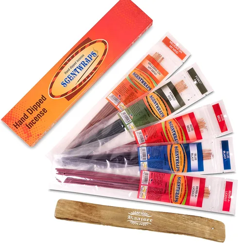 Miniatura 4 de Hem - Juego de 5 varitas de incienso (12 varillas x 5 unidades, 60 varillas), Hem Scentwrap de 11 pulgadas, inciensos naturales sumergidos a mano