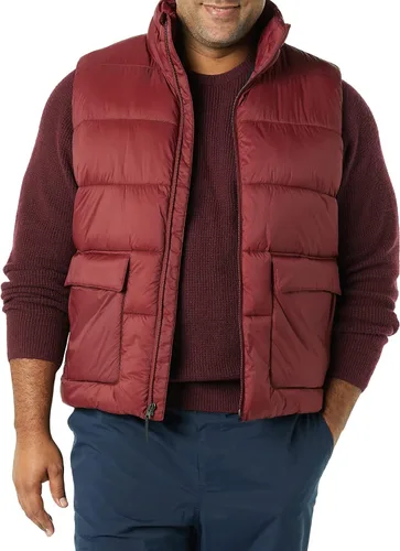 Miniatura 3 de Tienda Essentials Chaleco acolchado con forro de sherpa resistente al agua para hombre
