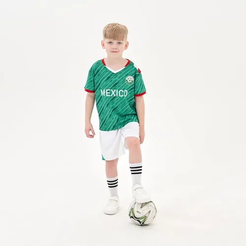 Miniatura 84 de Cnins Camisetas de entrenamiento de fútbol para niños de 2 a 14 años, trajes de práctica para niños y niñas con colores del equipo nacional