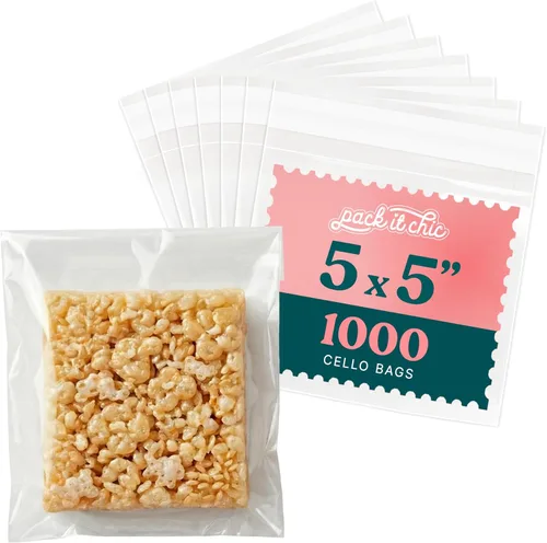 Miniatura 18 de Bolsas de celofán autosellantes de 3 x 4 pulgadas (paquete de 1000) – Bolsas transparentes para galletas con sello para embalaje de productos
