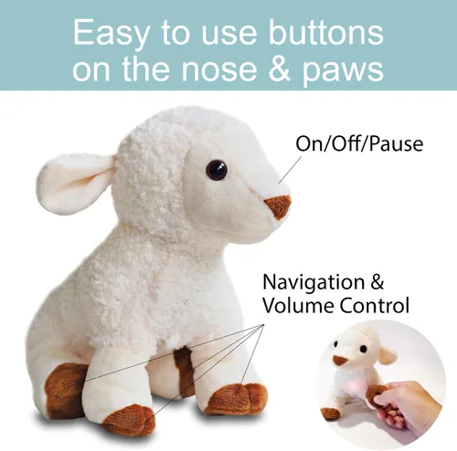Miniatura 2 de My Little Lamb - Cordero cantante con Biblia de audio, historias y canciones (3+), animal de peluche musical para bebé, juguete cristiano para niños