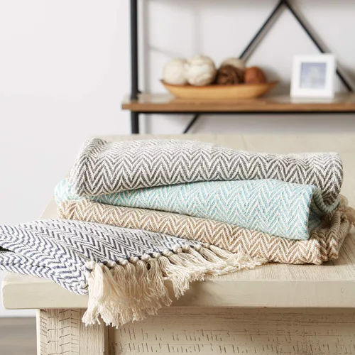Miniatura 7 de DII Woven Basic - Camino de mesa Chevron de la colección de mesa, 15 x 72 pulgadas, gris