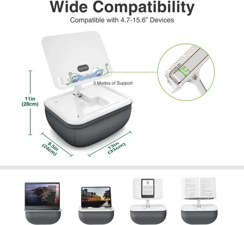 Miniatura 6 de elitehood Soporte de Almohada para iPad para Regazo, Soporte de Almohada para Tableta con Ángulo Ajustable, Soporte de Cojín Suave para Tableta