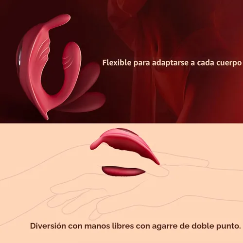 Miniatura 6 de Control remoto de aplicación para parejas, vibrador portátil, juguetes sexuales para mujeres adultas, vibrador de braga de larga distancia con Rojo