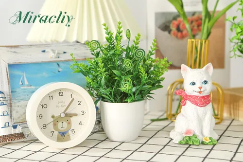 Miniatura 8 de Miracliy Paquete de 6 mini plantas falsas de eucalipto artificiales para el hogar, oficina, granja, baño, decoración de estantes para interiores