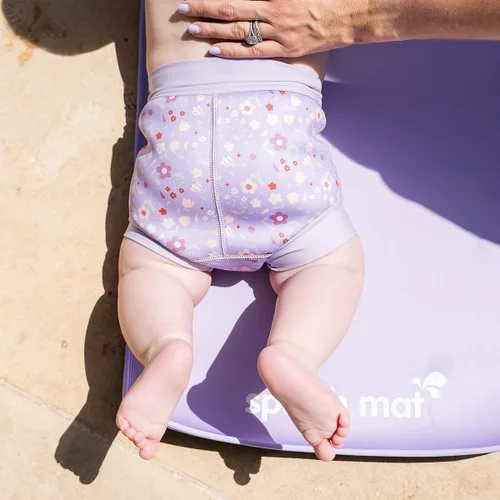 Miniatura 4 de Splash About Happy Nappy - Pañal de natación reutilizable, color lila primavera, 12-24 meses