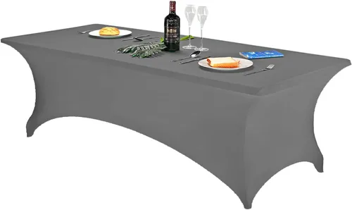 Miniatura 157 de FORLIFE - Funda de mesa de elastano, mantel ajustado de 4 pies para mesas rectangulares, funda elástica para patio, universal para bodas, banquetes